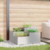 vidaXL Gartenblumentopf Silber 80 x 80 x 48 cm Edelstahl