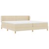 vidaXL Boxspringbett mit Matratze Creme 200 x 200 cm Stoff
