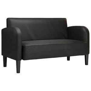 vidaXL Zweisitzer-Sofa Schwarz 110 cm Kunstleder