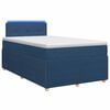 vidaXL Boxspringbett mit Matratze mit Kopfteil Blau 120 x 200 cm Stoff