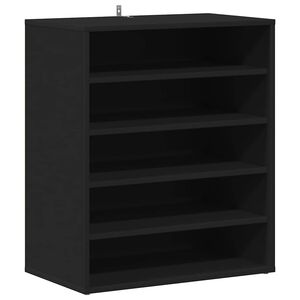 vidaXL Schuhschrank Schwarz 60x35x70 cm Holzwerkstoff