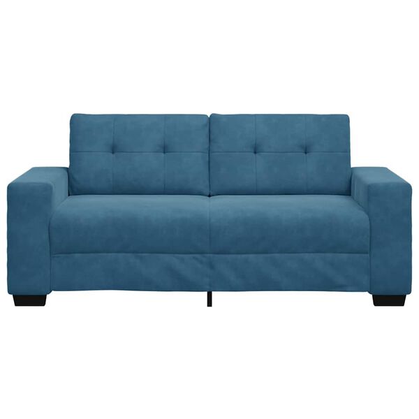 vidaXL Zweisitzer-Sofa Blau 180x77x82 cm Samt