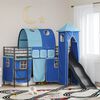 vidaXL Kinderloftbett Schwarz und Blau 74,5 x 190 cm Metall