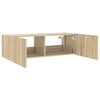 vidaXL TV-Wandschrank mit LED-Leuchten Sonoma-Eiche 100x35x31 cm