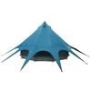 vidaXL Teepee Zelt mit Dach Blau und Grau 600 x 600 x 347 cm