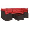 vidaXL Gartensofa-set Braun 55 x 55 x 37 cm Poly-Rattan