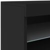 vidaXL Sideboard mit LED-Leuchten Schwarz 162x37x67 cm