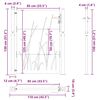vidaXL Gartentor 100x125 cm Cortenstahl Gras-Design