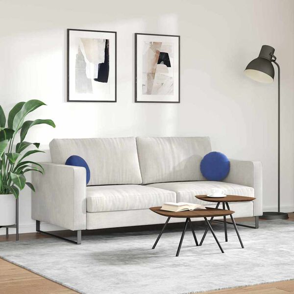 vidaXL Sitzkissen 2 St&uuml;ck Polizeiblau &Oslash; 30 x 13 cm Samt