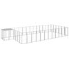 vidaXL Hundezwinger Silbern 22,99 m&sup2; Stahl