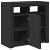 vidaXL Sideboard mit LED-Leuchten Schwarz 80x35x75 cm