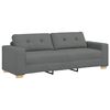 vidaXL Sofa 3 pcs Dunkelgrau Leinenmischgewebe