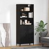 vidaXL Highboard Schwarz Eichen-Optik 69,5 x 34 x 180 cm Holzwerkstoff