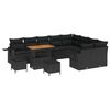 vidaXL Gartensofa-set 12 stk. Schwarz Poly-Rattan