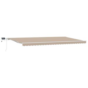 vidaXL Ausziehbare Markise Beige 600 x 300 cm Stoff und Aluminium