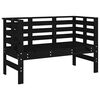 vidaXL Gartenbank Schwarz 111,5x53x71 cm Massivholz Kiefer