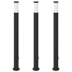 vidaXL Pollerleuchten mit Auslass 3er 110 cm Edelstahl IP44