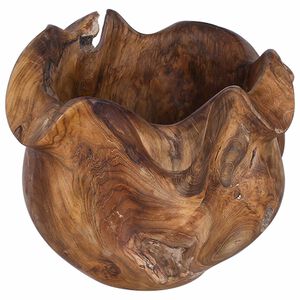 vidaXL Obstschale JEPARA Teakbraun &Oslash; 35 cm Massivholz Teak