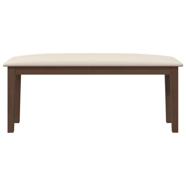 vidaXL Bank 110 cm Braun Massivholz Gummibaum