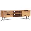 vidaXL TV-Schrank 140 x 28 x 47 cm Massivholz Akazie