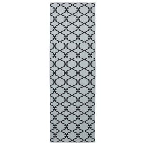 vidaXL Teppichl&auml;ufer ORIZ 1150 gsm Schwarzes Netzmuster