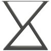 vidaXL Esstisch Beine 2 St&uuml;ck Anthrazit 70x(72-73,3) cm Stahl
