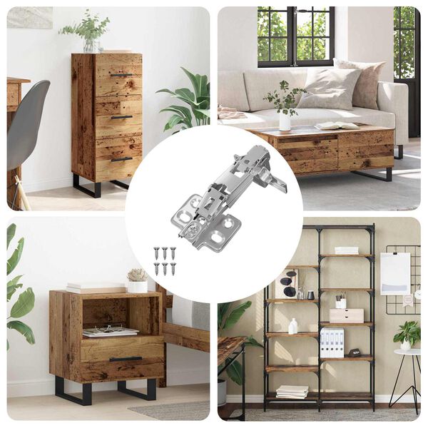 vidaXL Scharnier 12 pcs Nickel 139 x 64,1 x 10 mm Eisen