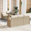 vidaXL Gartensofa-set mit Kissen 6 pcs Beige Poly-Rattan