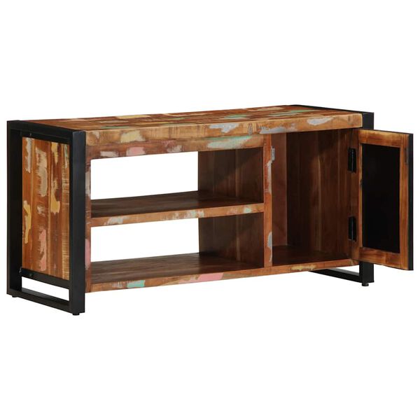 vidaXL Schuhbank Mehrfarbig 100 x 40 x 50 cm Massivholz Altholz