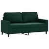 vidaXL 2-Sitzer-Sofa Dunkelgrün 140 cm Samt