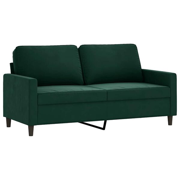 vidaXL 2-Sitzer-Sofa Dunkelgrün 140 cm Samt