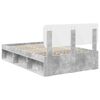 vidaXL Bettrahmen mit Kopfteil Beton 120 x 200 cm Massives Kiefernholz