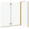 vidaXL Bad-Duschschirm Gold 120 x 68 x 130 cm