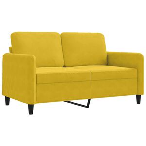 vidaXL 2-Sitzer-Sofa Gelb 120 cm Samt
