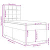 vidaXL Boxspringbett mit Matratze Taupe 100x200 cm Stoff