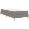 vidaXL Boxspringbett mit Matratze Taupe 100 x 200 cm Stoff