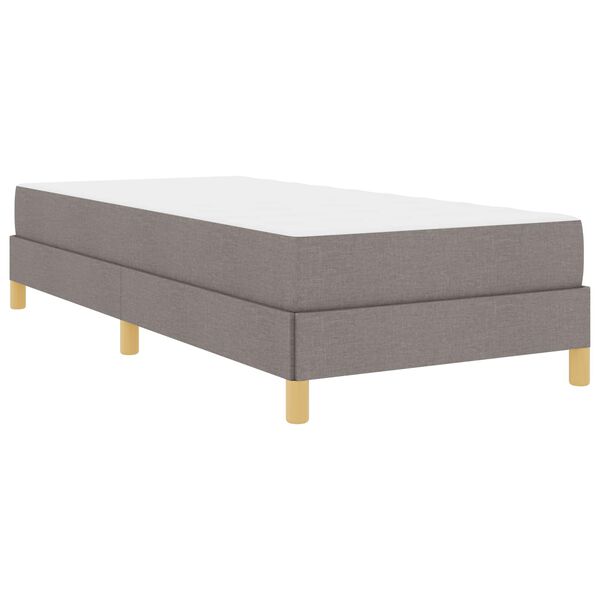 vidaXL Boxspringbett mit Matratze Taupe 100 x 200 cm Stoff