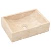 vidaXL Waschbecken 45x30x12 cm Marmor Hochglanz-Creme