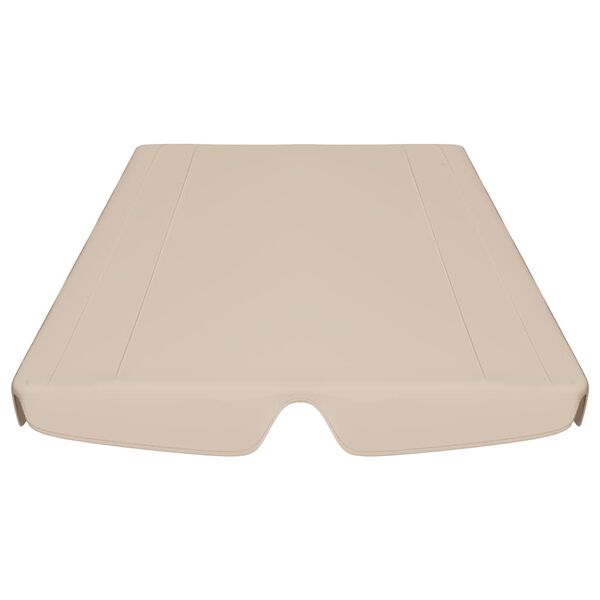 vidaXL Ersatzdach f&uuml;r Hollywoodschaukel Beige 188/168x145/110 cm