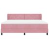 vidaXL Boxspringbett mit Matratze mit Kopfteil Rosa 180 x 200 cm Samt
