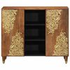 vidaXL Sideboard mit Regal Braun 90 x 33 x 75 cm Massivholz Mango