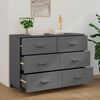 vidaXL Sideboard HAMAR Dunkelgrau 113x40x80 cm Massivholz Kiefer