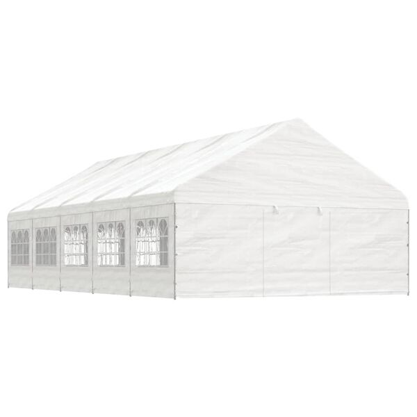 vidaXL Pavillon mit Dach Wei&szlig; 11,15x5,88x3,75 m Polyethylen