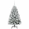 vidaXL K&uuml;nstlicher Weihnachtsbaum Gr&uuml;n und Wei&szlig; 120 cm PVC und Metall