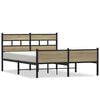 vidaXL Bettgestell ohne Matratze Sonoma-Eiche 137x190 cm Holzwerkstoff