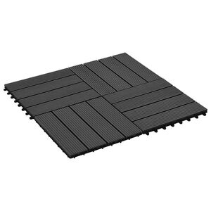 vidaXL Terrassenfliese 22 stk. Schwarz 30 x 30 cm WPC
