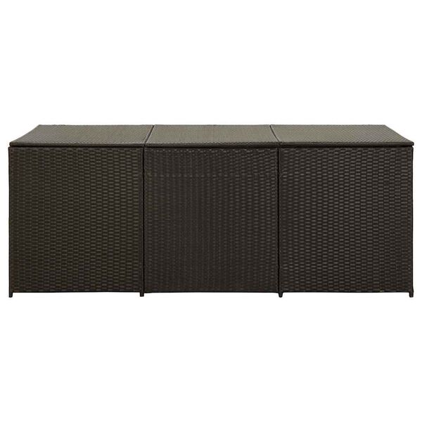 vidaXL Gartenbox Poly Rattan 180x90x70 cm Braun