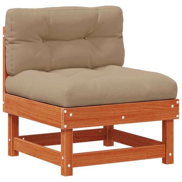 vidaXL Garten-Lounge-Set 6 pcs Wachsbraun Massives Kiefernholz