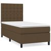 vidaXL Boxspringbett mit Matratze Dunkelbraun 90x190 cm Stoff