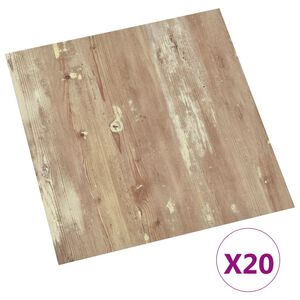 vidaXL PVC-Fliesen Selbstklebend 20 Stk. 1,86 m&sup2; Braun